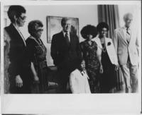 Jimmy Carter and Others Standing with the National Poster Child for the National Association for Sickle Cell Disease, Inc., circa 1979