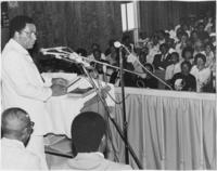 Joseph E. Lowery Addresses a Crowd in a Church, circa 1980