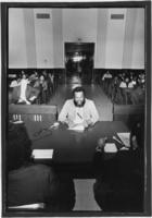 Spiver Gordon Testifying at a Voting Rights Hearing in Greensboro, Alabama, February 9, 1982