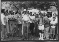 Joseph E. Lowery Speaks In Front of a Crowd as Part of a Pilgrimage to Washington Event, 1982