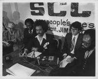 SCLC Staff Member Tyrone Brooks at a Press Conference, 1979