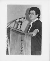 Evelyn G. Lowery Speaking in Tuskegee, Alabama During the Sacred Rights Pilgrimage, June 1983