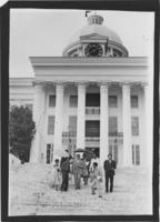 Joseph E. Lowery Walking Down the Steps of the Alabama State Capitol, circa 1980