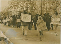 A Crowd of Demonstrators March to Protest Employment Discrimination at Fort Lee, circa 1987