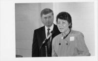 Evelyn G. Lowery Speaking at an Event With Vice President Dan Quayle, August 1989