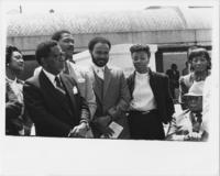 Joseph E. Lowery and Others Standing Outside of The King Center, 1986
