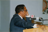 Joseph E. Lowery Speaking at a SCLC Board Meeting, April 1990