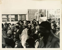 Coretta Scott King and Andrew Young Amongst a Crowd Rallying for Voting Rights, circa 1982