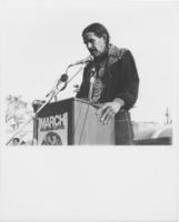 Clyde Bellecourt Speaking at a March on Washington Commemoration, August 23, 1982