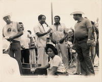 John Nettles Speaking at a Microphone Amongst Others, circa 1983