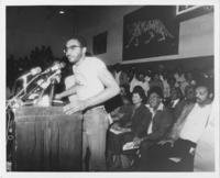 A College Student Speaking at the Pilgrimage to Washington Kickoff Rally, April 19, 1982