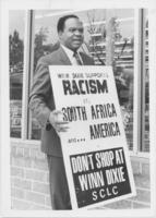Walter E. Fauntroy Protesting Winn-Dixie Stores, circa 1985