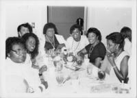 A Group of Unidentified Women at a Table, circa 1985