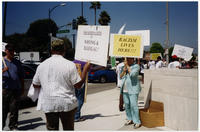 Protest at Beverly Hills, California Creative Artists Agency, circa 1999