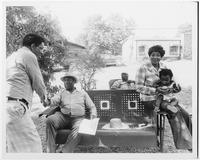 Joseph E. Lowery Shaking Hands With an Unidentified Man, circa 1980