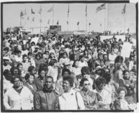 Demonstrators at the Washington Monument, circa 1982