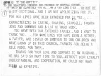 Evelyn G. Lowery's Farewell Notes, June 1986