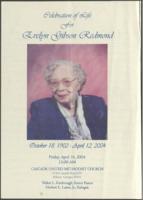 Evelyn G. Redmond's Funeral Program, April 16, 2004