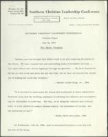 SCLC Position Paper: The Space Program, July 14, 1969