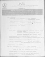 29th Annual SCLC Convention Black Culture Night Schedule, August 1986