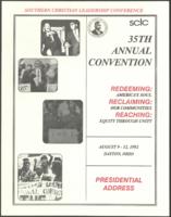 35th Annual SCLC Convention President's Address Program, August 9, 1992