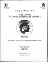 12th Annual SCLC/W.O.M.E.N. National Oratorical Contest Program, August 9, 1992