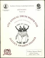 8th Annual Drum Major for Justice Awards Dinner Program, April 3, 1987