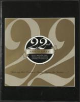 22nd Annual Drum Major for Justice Awards Dinner Program, April 7, 2001