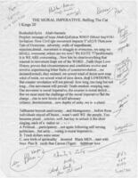 Fragment of "The Moral Imperative: Belling The Cat" Sermon/Speech, circa 2005