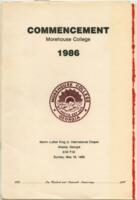 Morehouse College Commencement Program, May 18, 1986