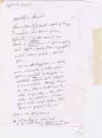 Unidentified Speech Notes, circa 2001