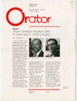 National African American Museum Project: Orator, May 1993