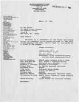 Black Leadership Forum/NAACP Legal Defense Fund Statements, 1989