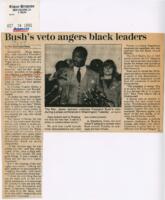News Clippings Regarding Veto of 1990 Civil Rights Act, 1990