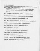 Committee Appointed by Martin Luther King, Jr., circa 1995