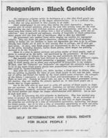 Coalition Against Black Genocide Statement, 1982