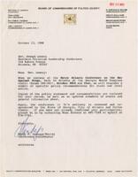 Correspondence Regarding the Metro Atlanta Conference on the War Against Drugs, October 1986