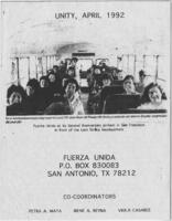 Fuerza Unida Newsletter, April 1992