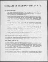 Summary of the Brady Bill, circa 1993