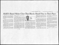 News Clippings Regarding Joseph E. Lowery's Denial as MARTA's Chair, December 1988