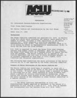ACLU Memo Regarding the Racial Justice Act, July 27, 1990