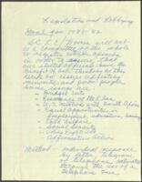 SCLC/W.O.M.E.N. Legislation and Lobbying Plans, circa 1981