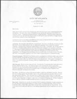 Correspondence from Shirley Franklin Regarding the BeltLine, September 27, 2006