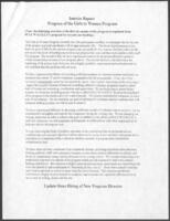 Interim Progress Report for Girls To Women Mentoring Program, 1995