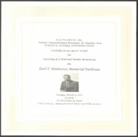 Earl T. Shinhoster Memorial Parkway Materials, 2001