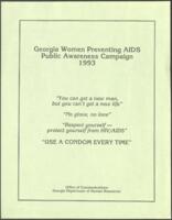 Georgia Women Preventing AIDS Public Awareness Campaign Flyer, 1993