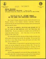 News Release on 2nd Annual No Toy Guns for Christmas Campaign, October 15, 1994