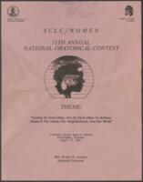 11th Annual SCLC/W.O.M.E.N. National Oratorical Contest Program, August 13, 1991