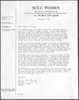 Correspondence Regarding the "Survival of the Black Family in the Eighties" Conference, February 6, 1981