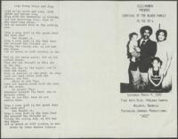 "Survival of the Black Family in the 80's" Conference Program, March 8, 1980